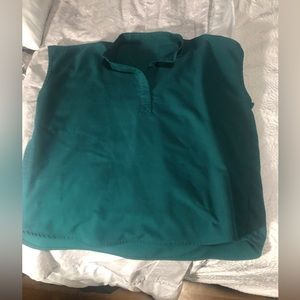 figs rafaela scrub top large hunter green